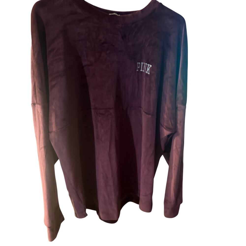 PINK velour sweater top